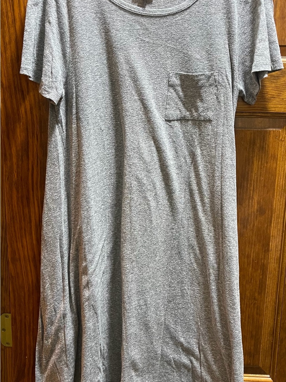 LuLaRoe Heather Gray Short Sleeve Pocket Dress